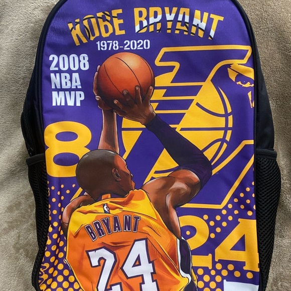 Kobe Bryant 1978-2020 LA Lakers 2008 NBA MVP Light Weight Backpack - Picture 2 of 13